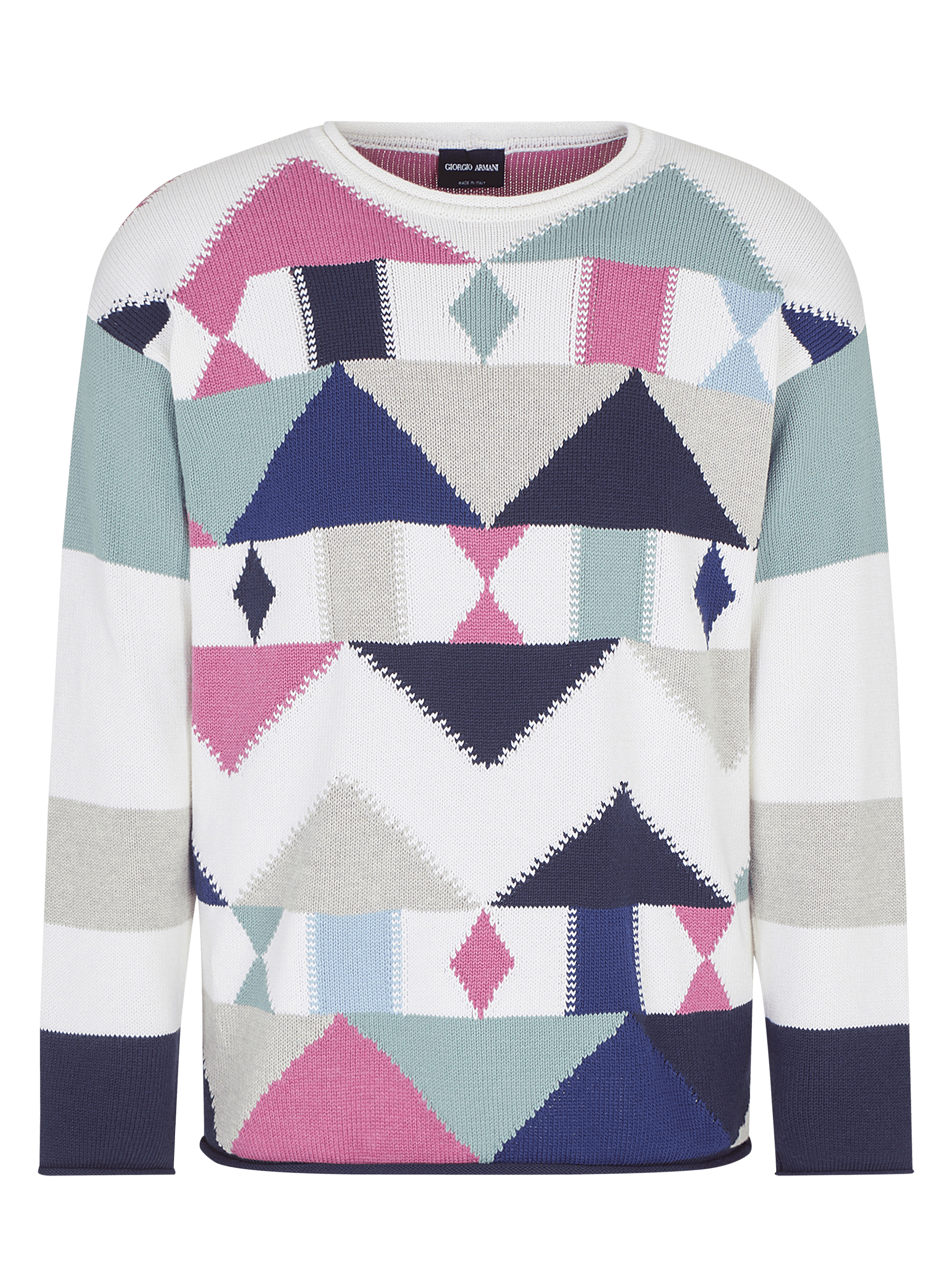 Suéter com Estampa Geométrica Masculino