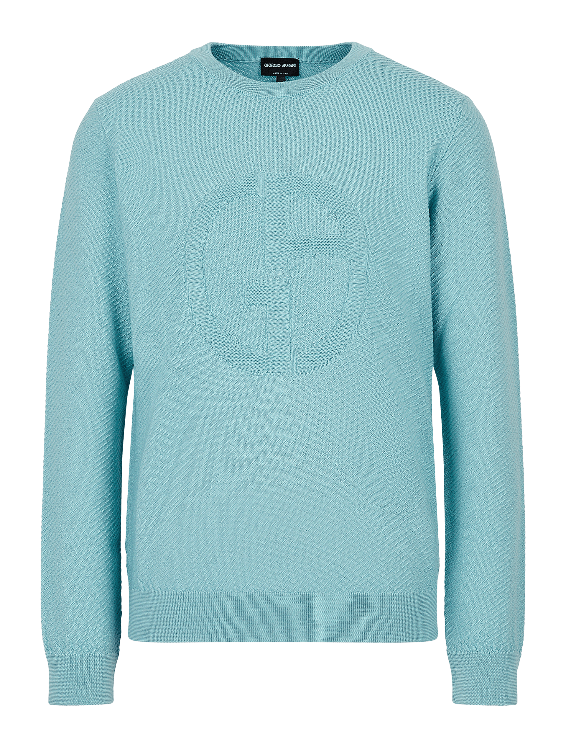 Suéter Masculino de Lã com Linhas Diagonais