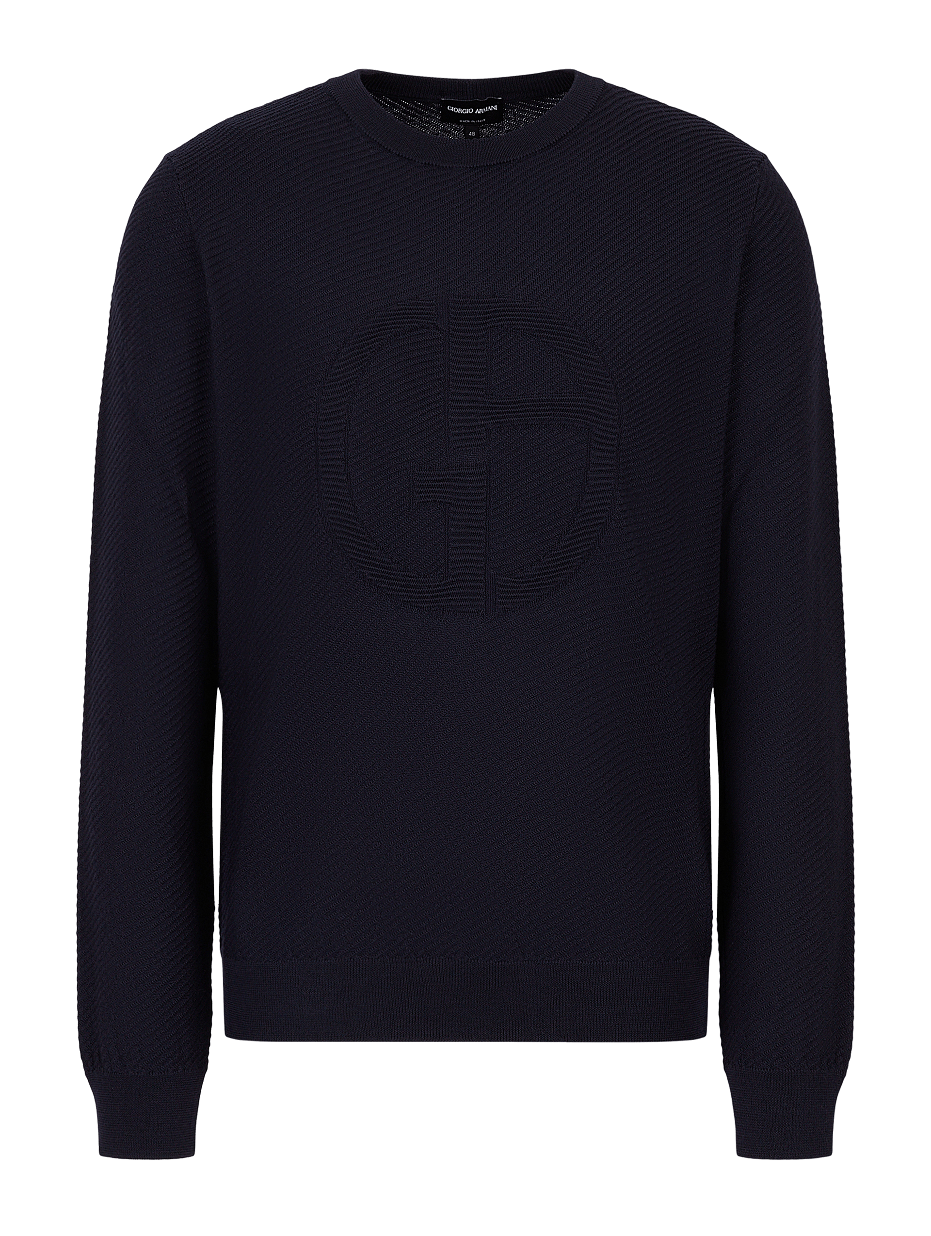 Suéter Masculino de Lã com Linhas Diagonais