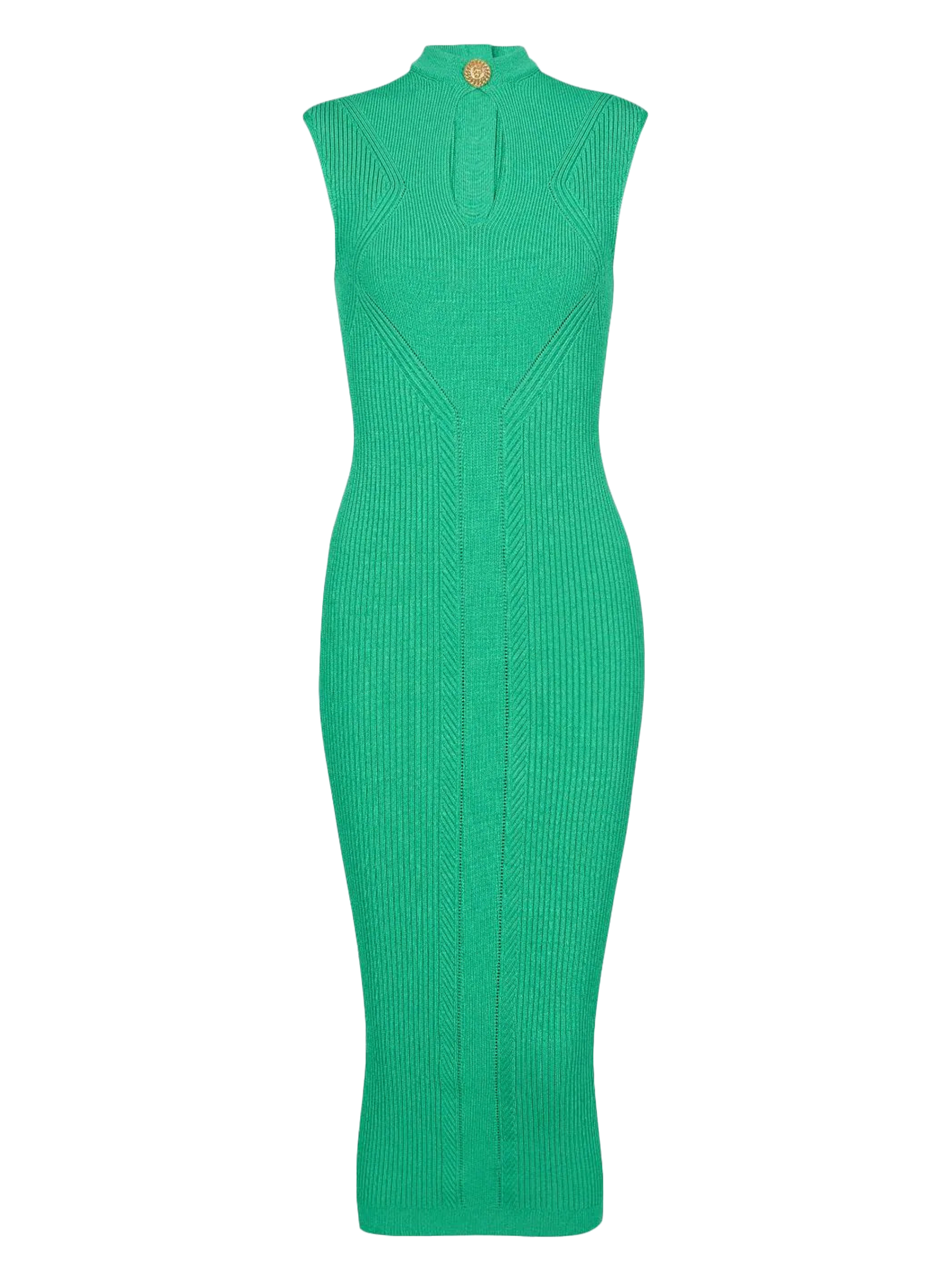 Vestido Midi em Malha Verde