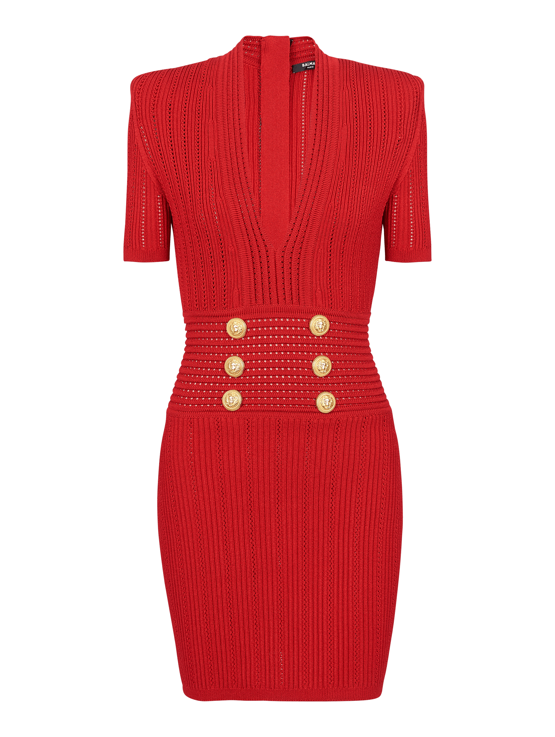 Vestido Curto de Malha Vermelho