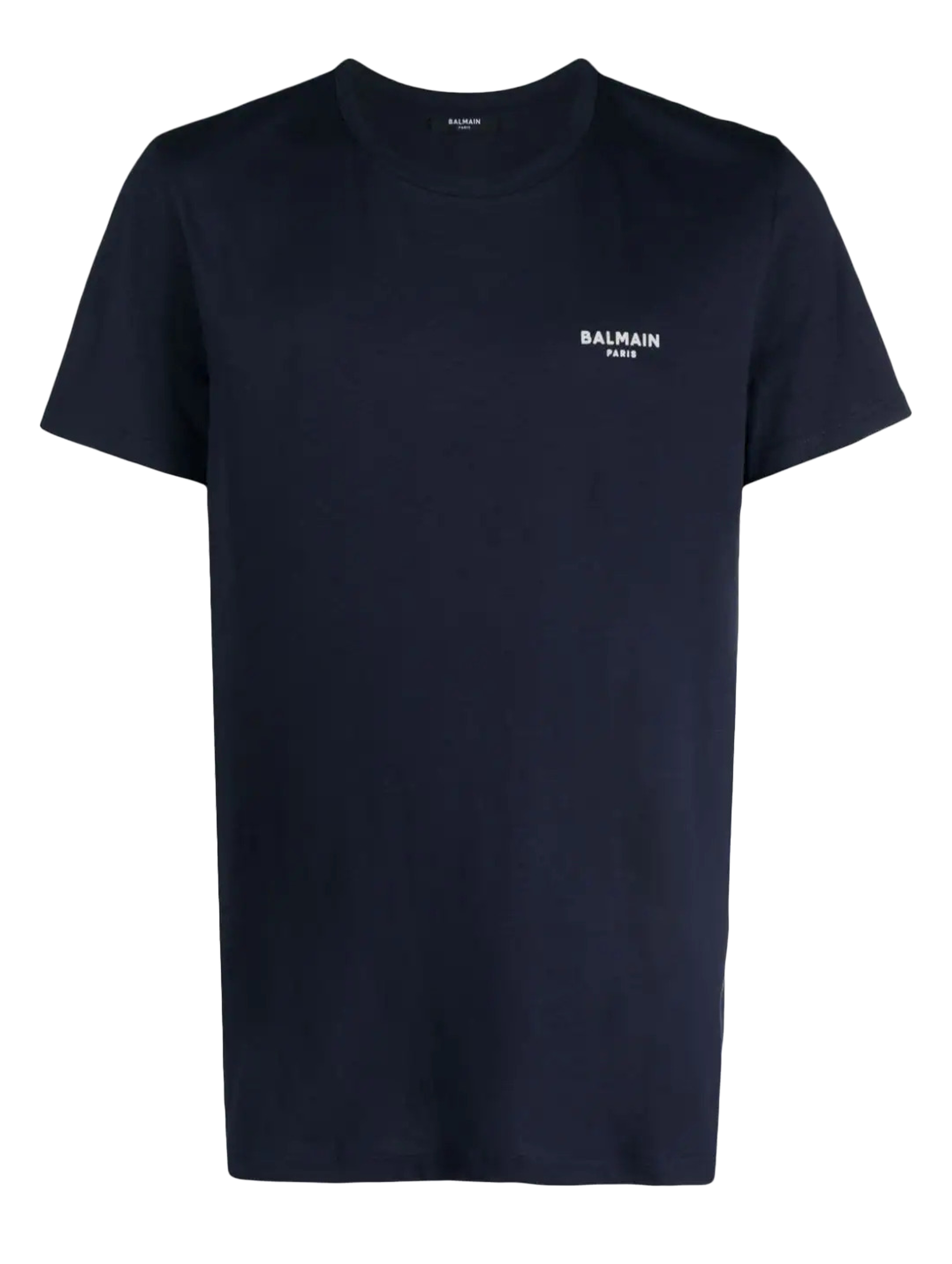 T-Shirt Flock Masculina com Logo Azul Marinho