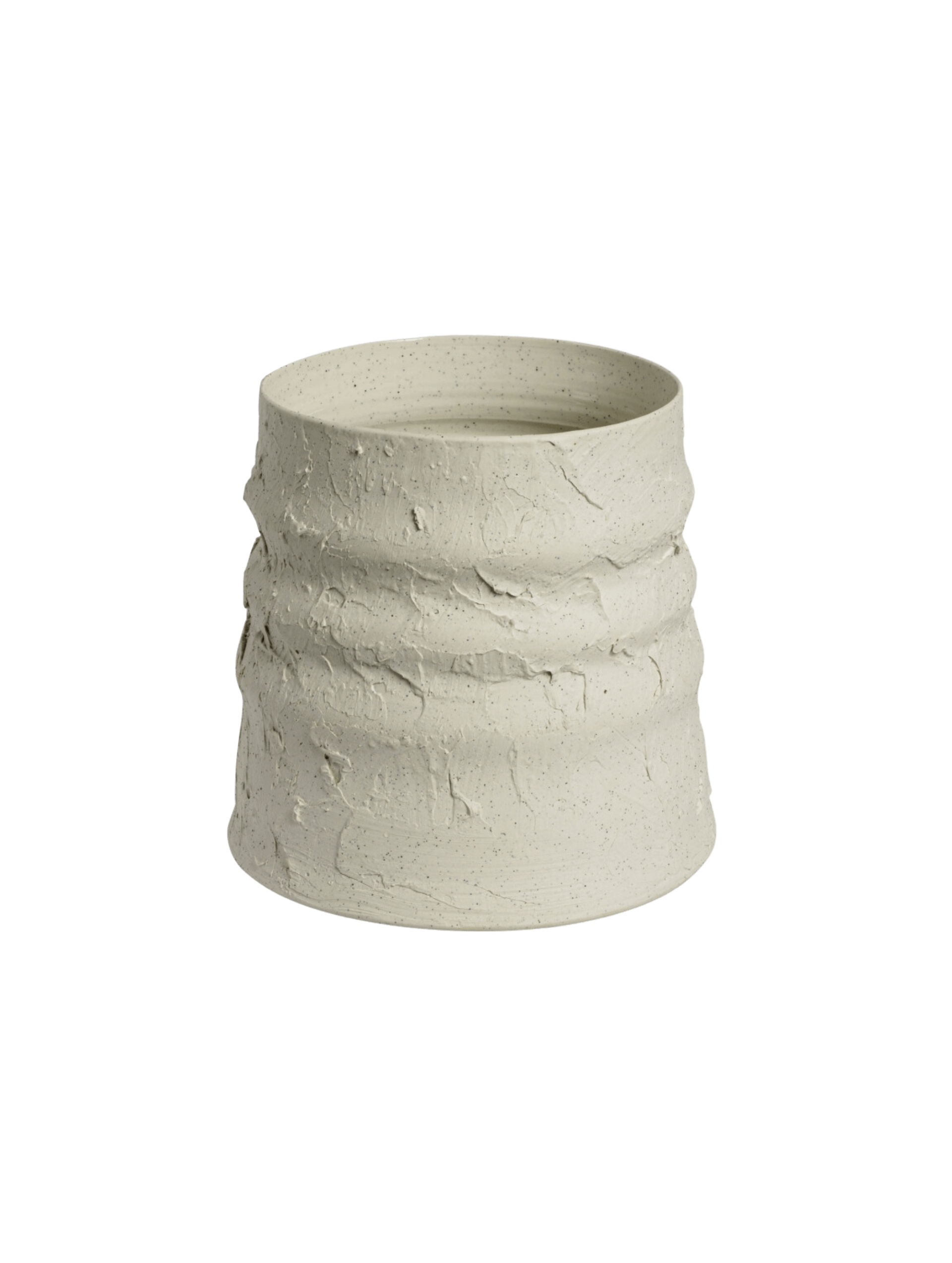 Vaso Branco Com Design Rústico