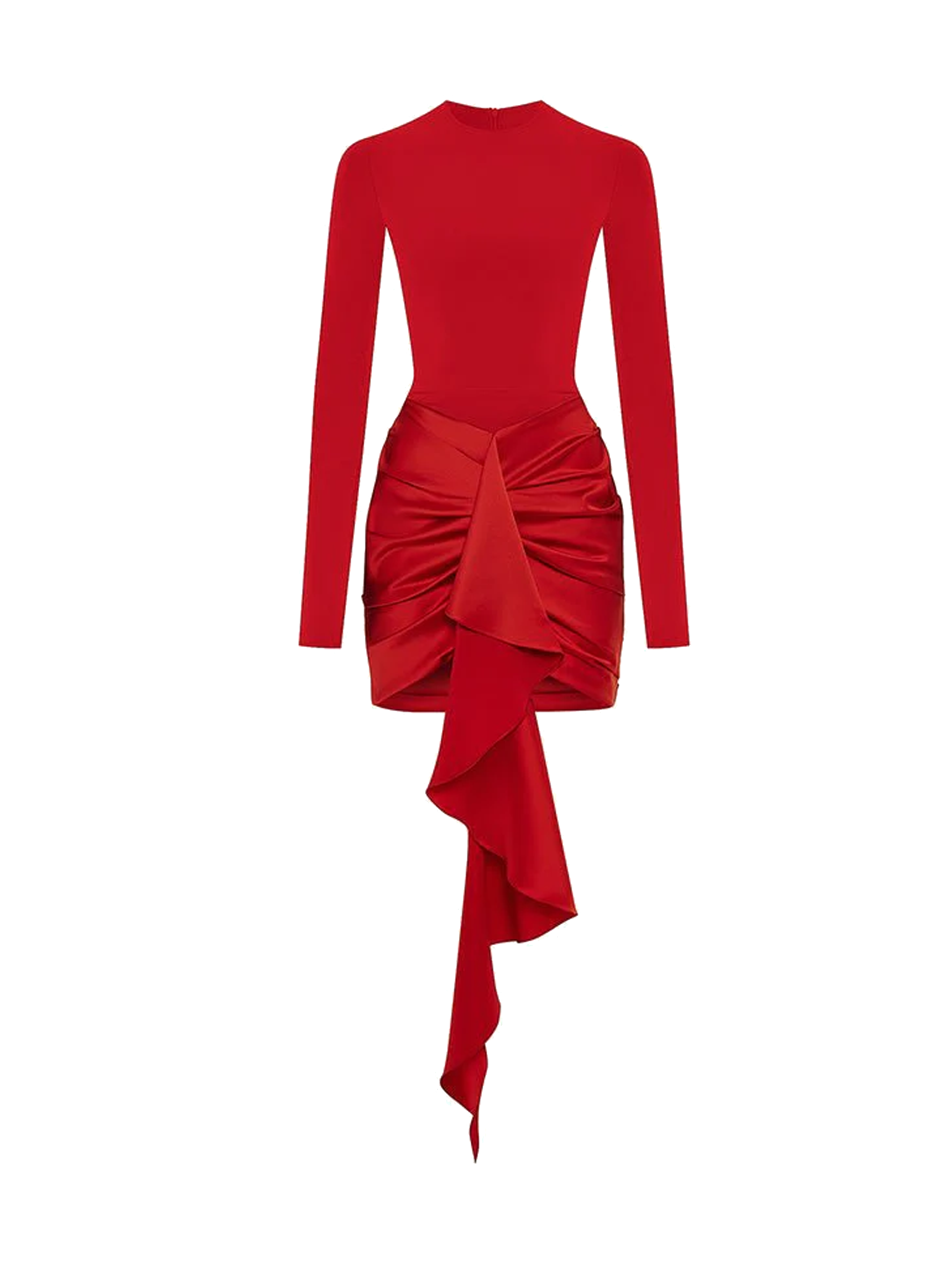 Vestido Curto Drapeado Vermelho