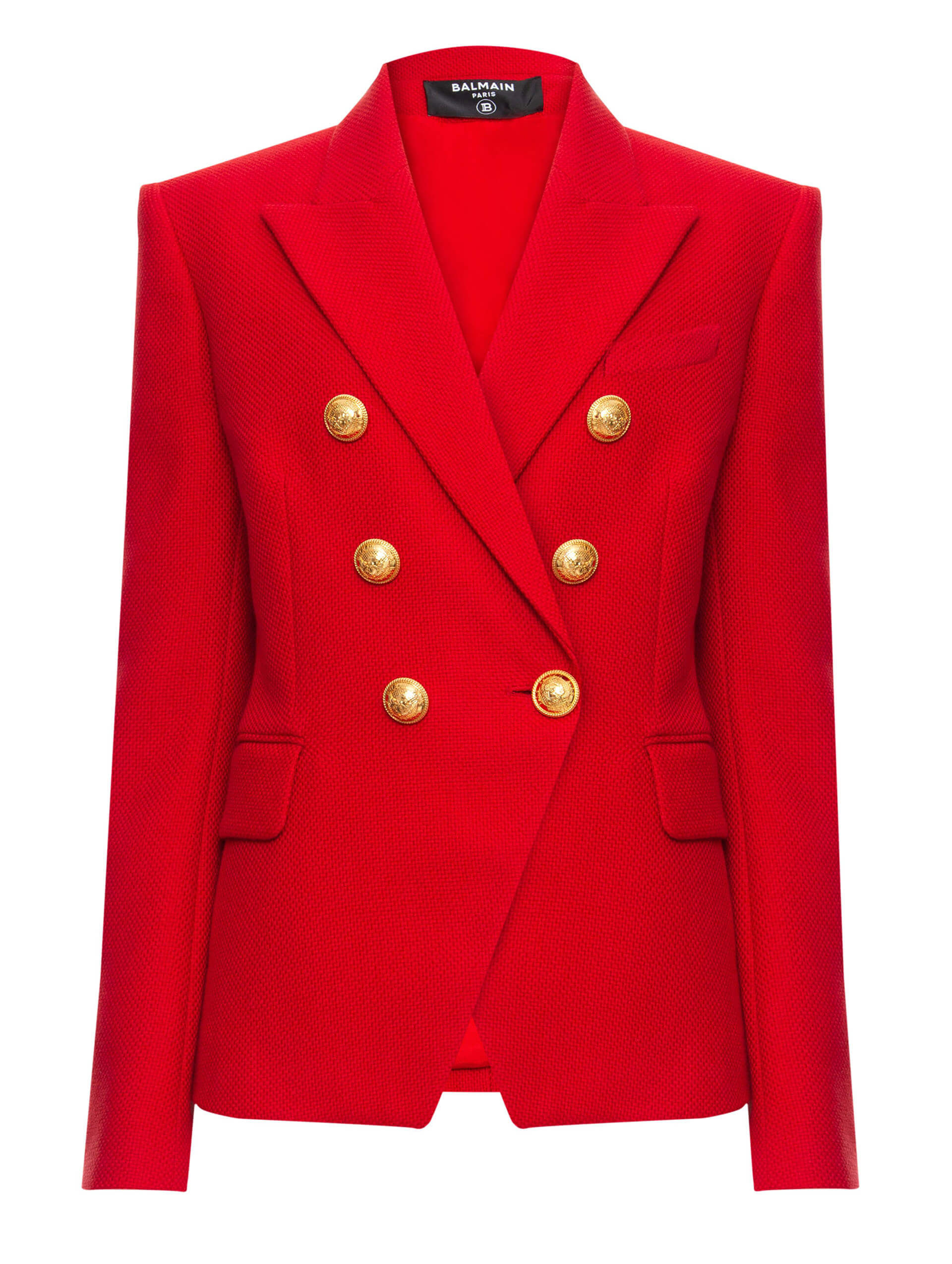 Blazer Cotton Pique Jacket Vermelho