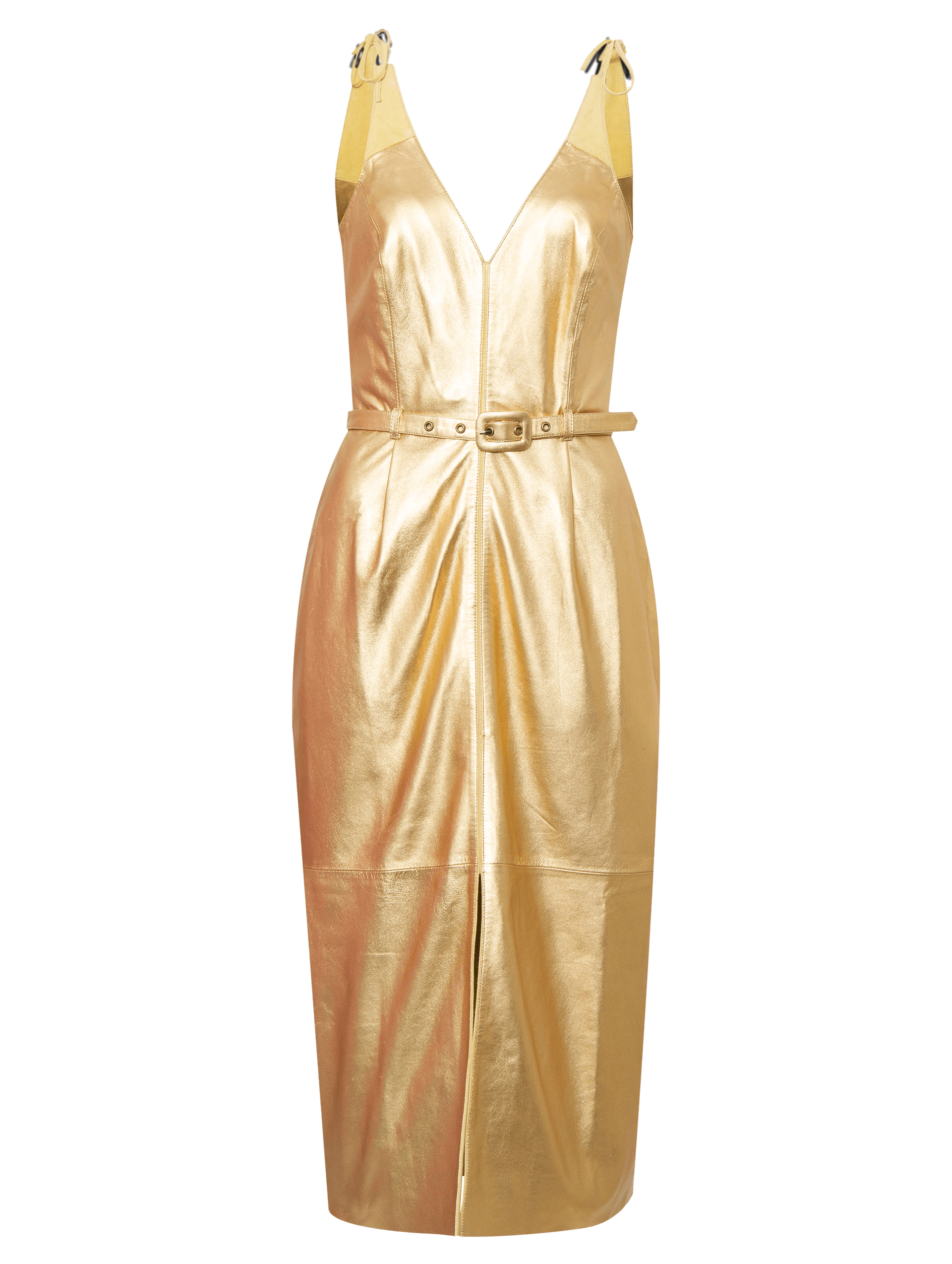 Vestido Pati Couro Dourado