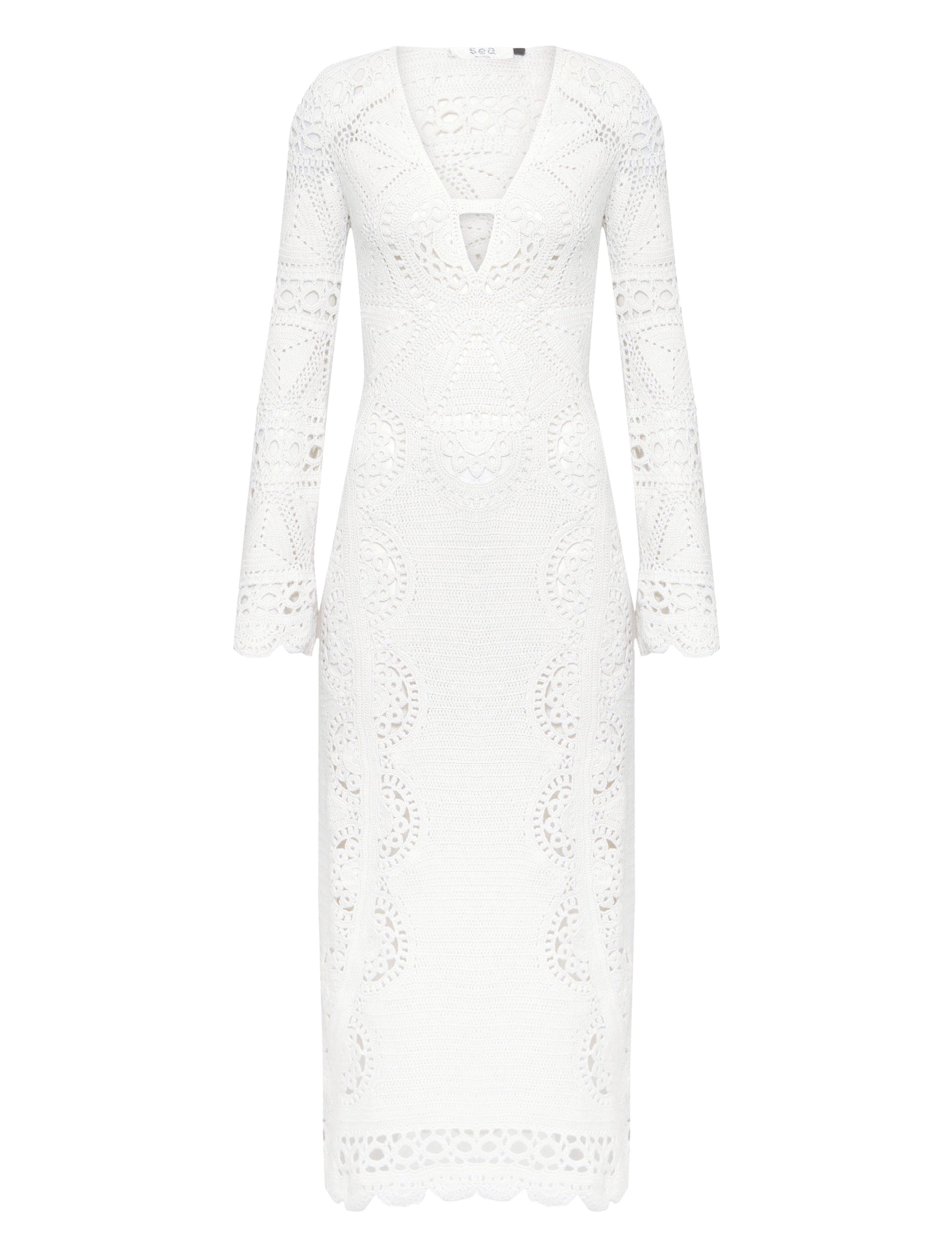 Vestido Midi Lã Branco