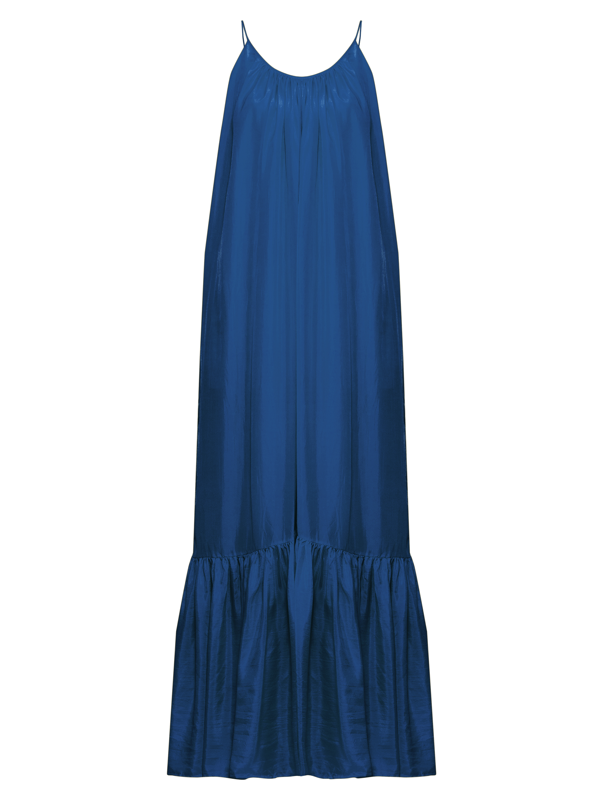 Vestido com Alças Finas Azul