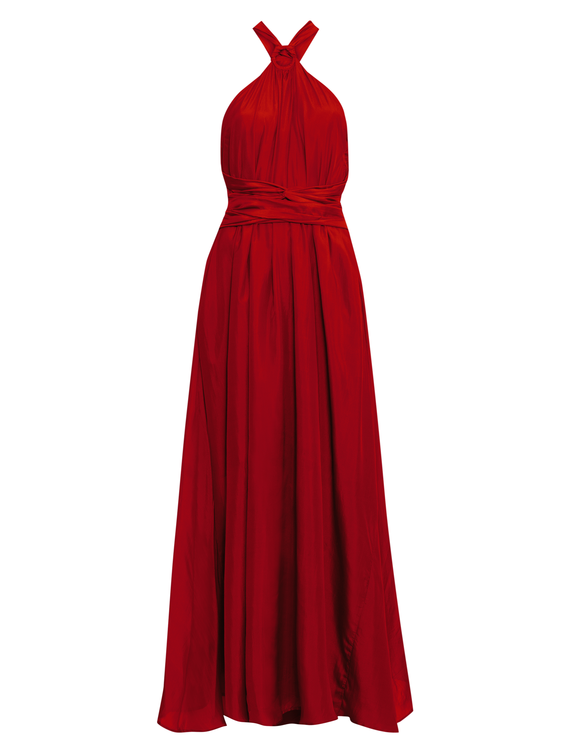 Vestido Longo Transpassado Vermelho