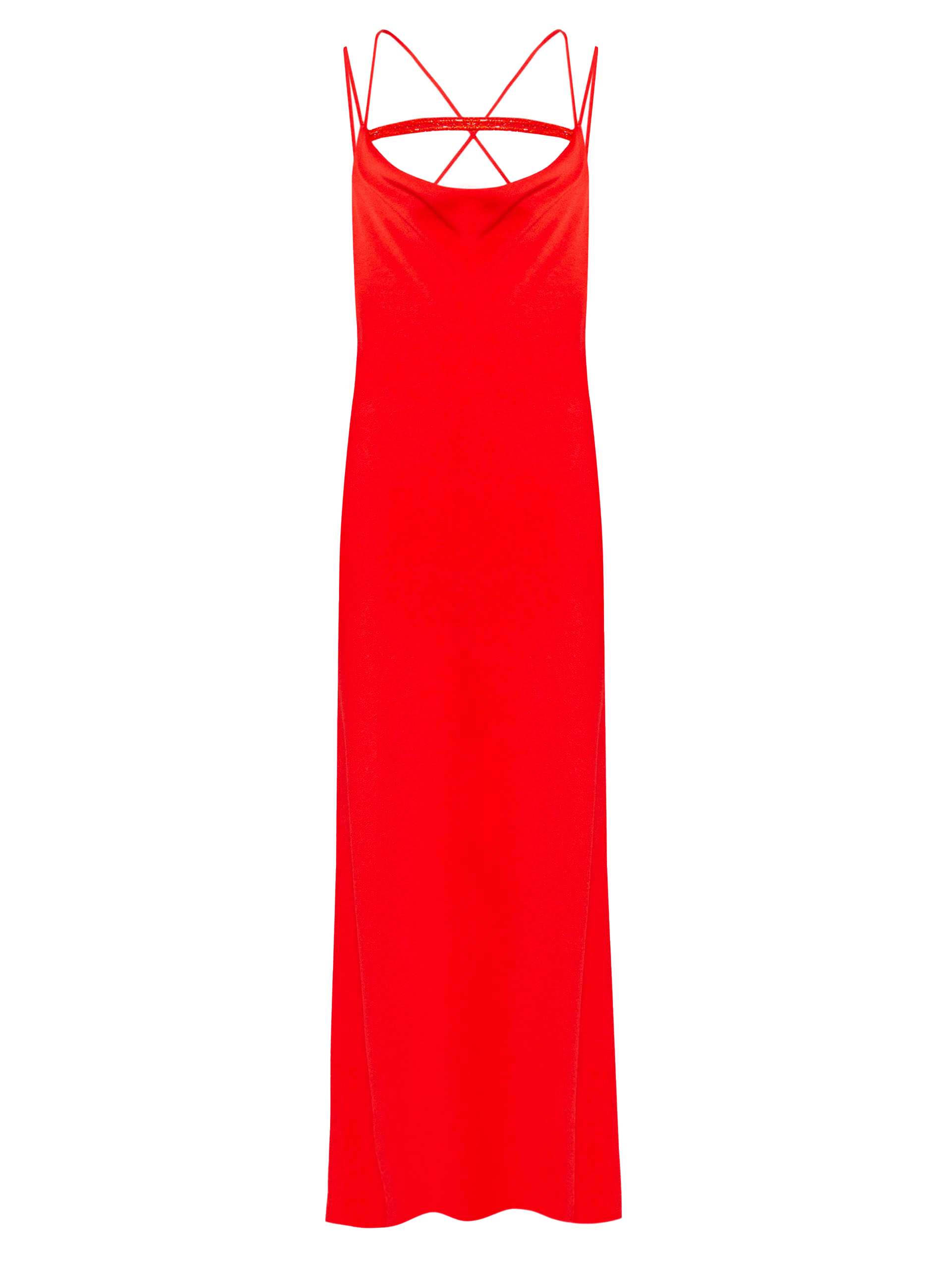 Vestido Longo Strappy Vermelho