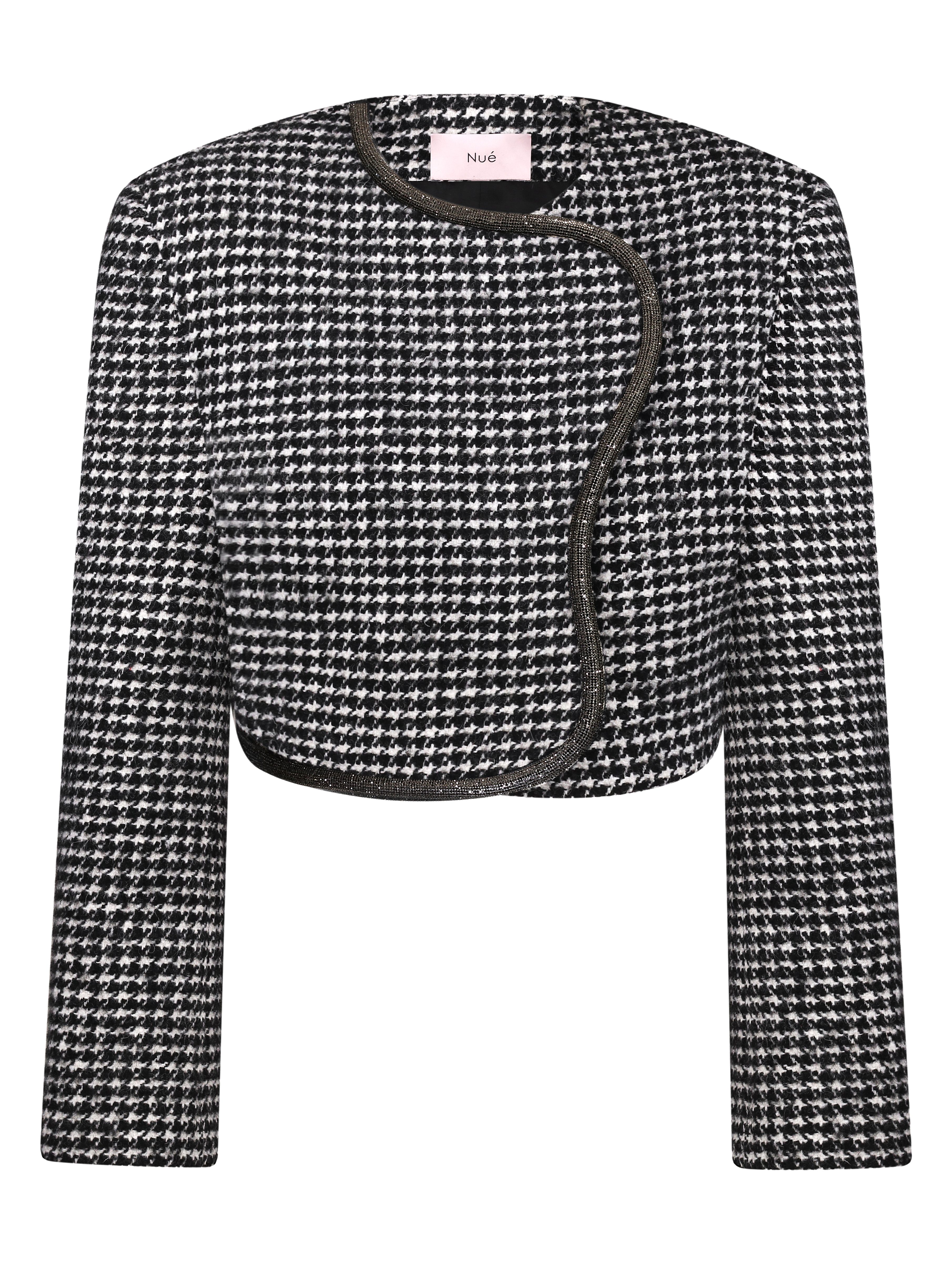 Jaqueta Cropped Houndstooth