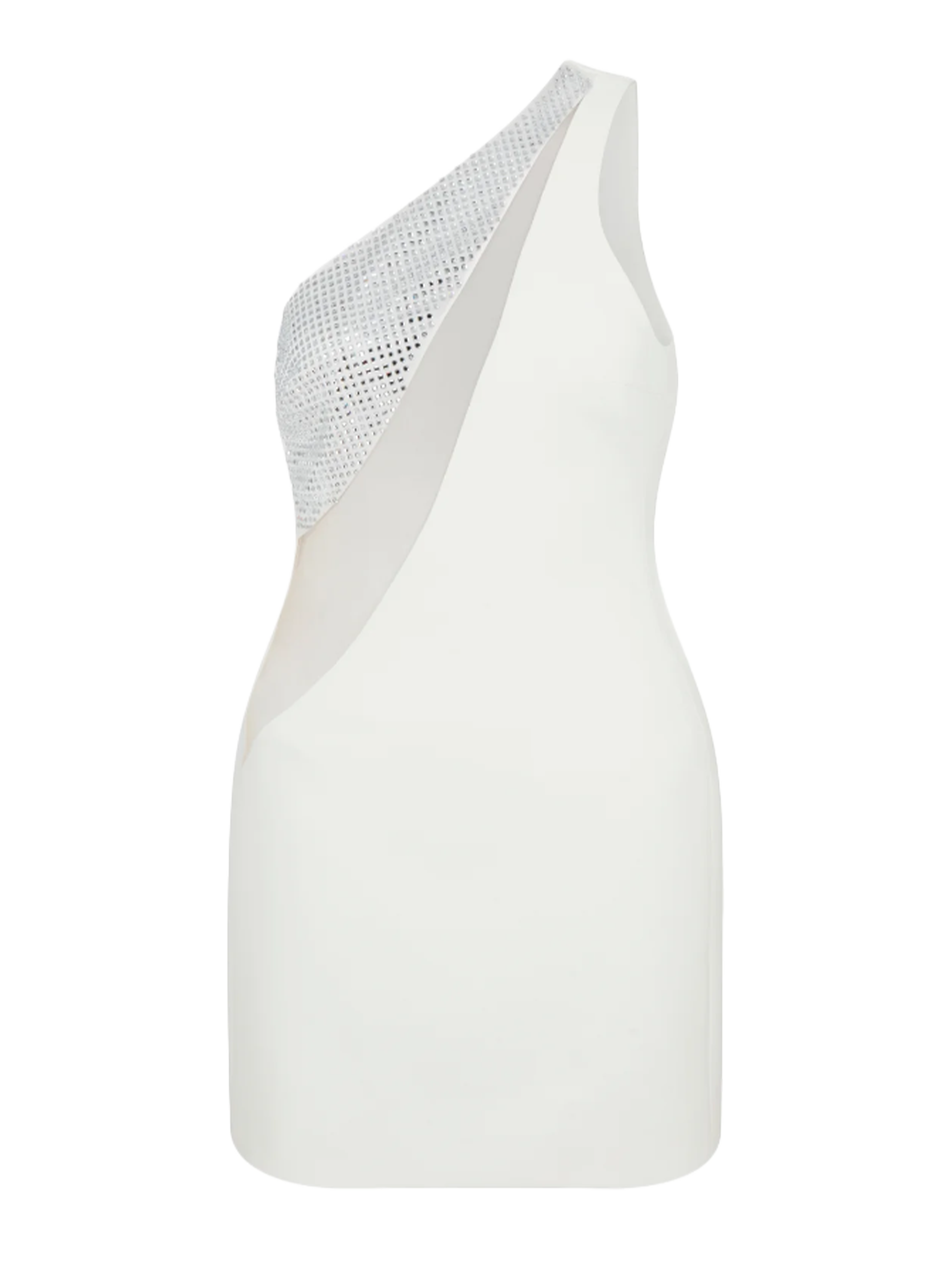 Vestido Curto Recorte Crystal Branco