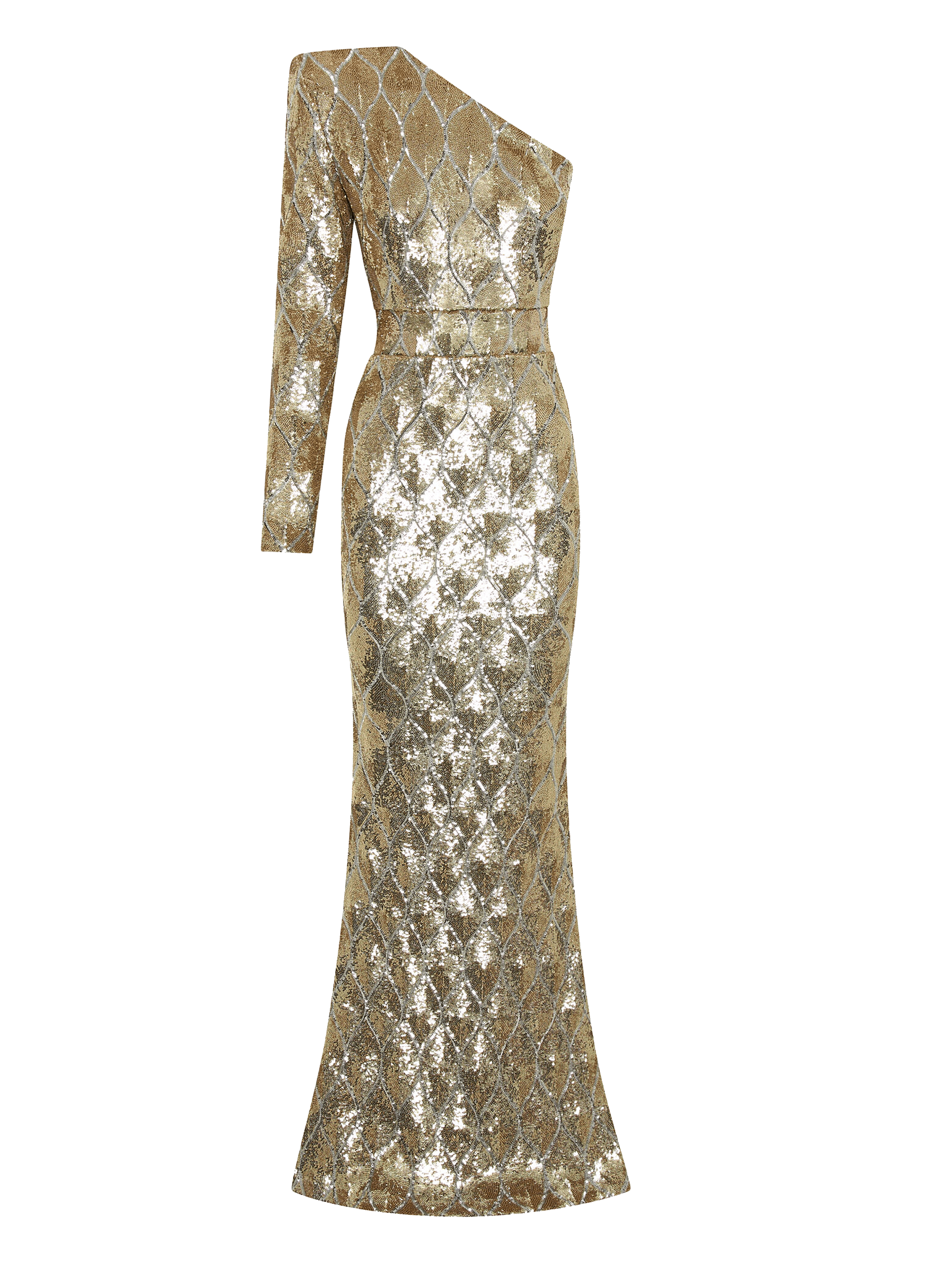 Vestido Longo em Paetês Dourado