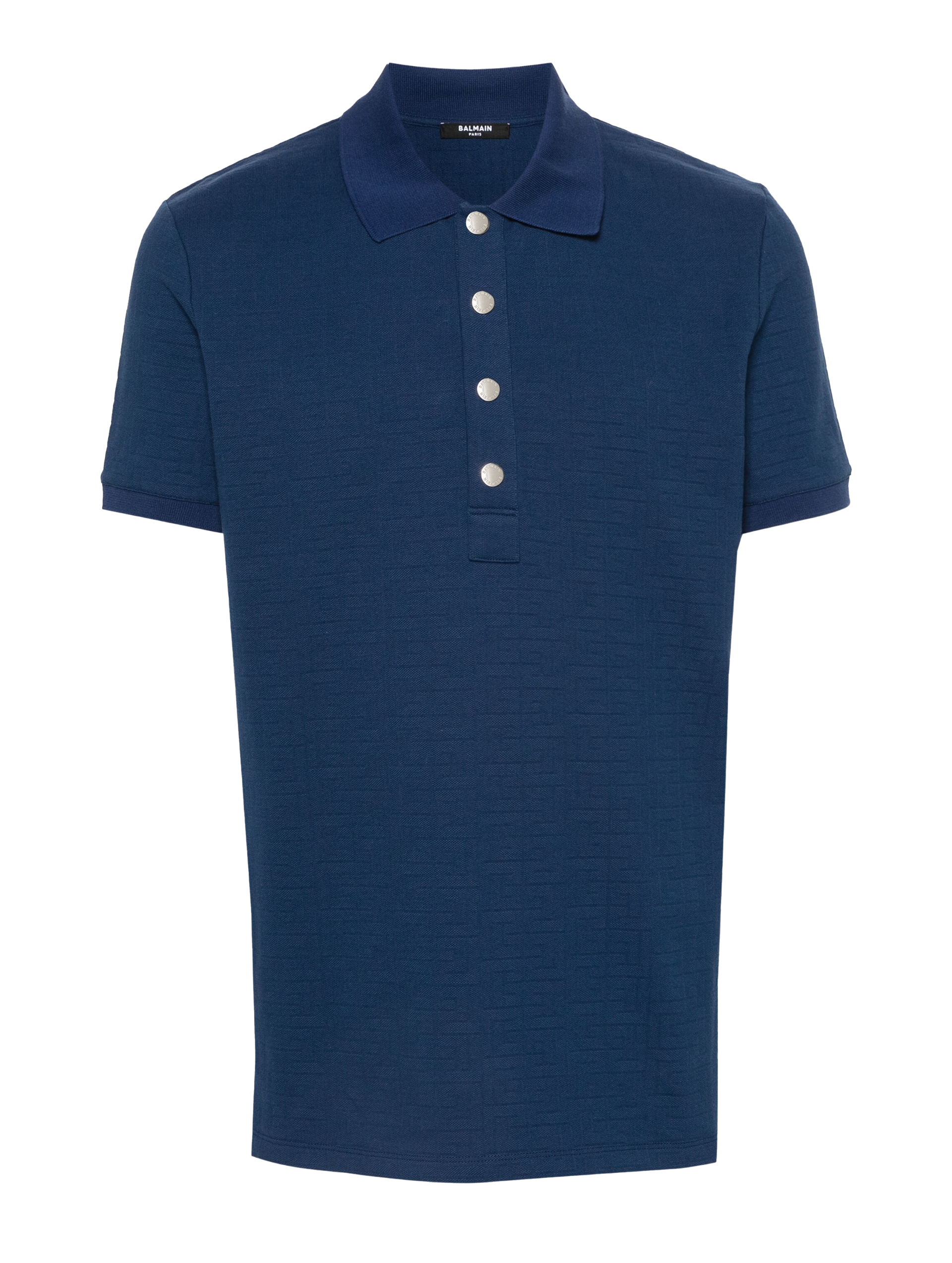 Camisa Polo em Monograma Azul Marinho