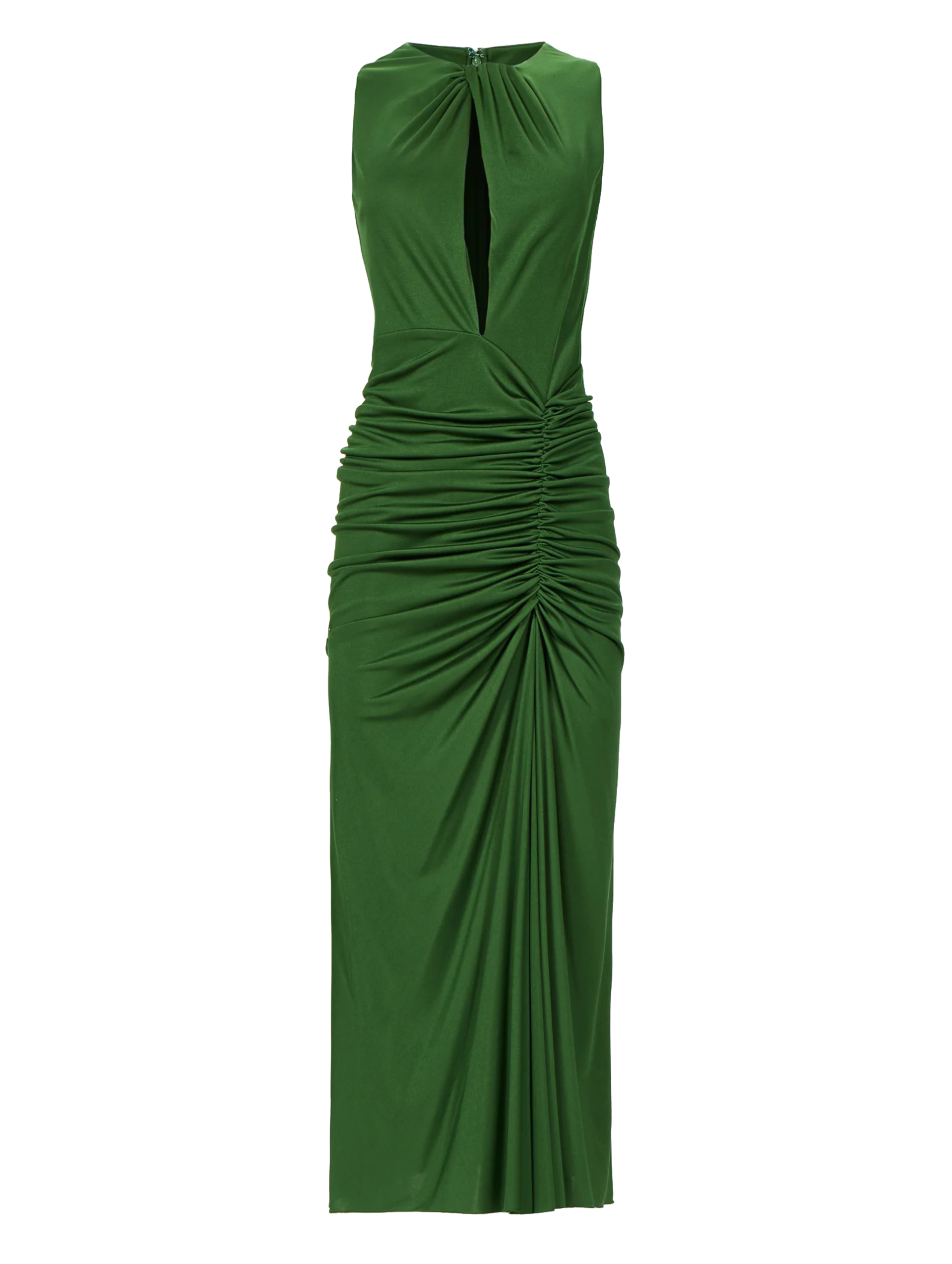 Vestido Midi em Seda Verde