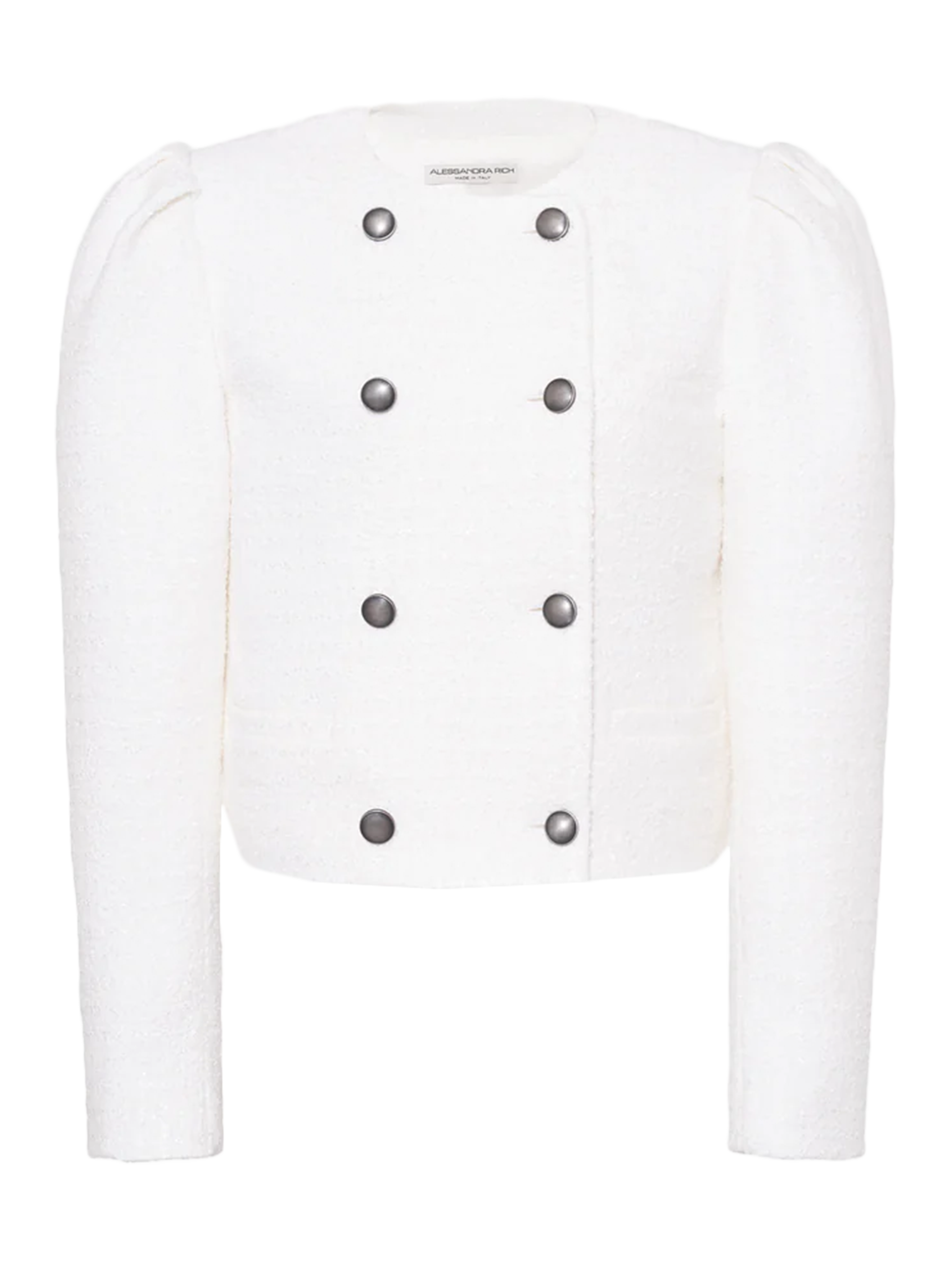 Jaqueta em Tweed Boucle Branca